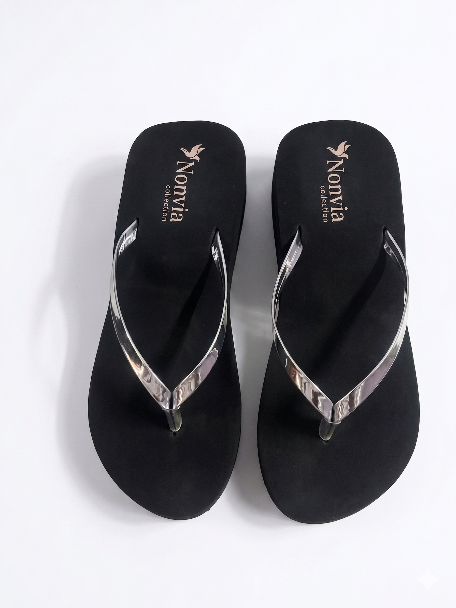 nonvia-black-metallic-strap-flip-flops